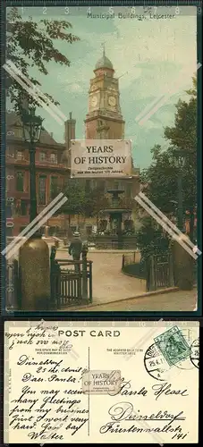 Orig. AK Leicester Municipal Building England Leicestershire gel. 1911