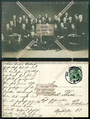 Orig. Foto AK Männergruppe Kirchhörde Hombruch Dortmund gel. 1905