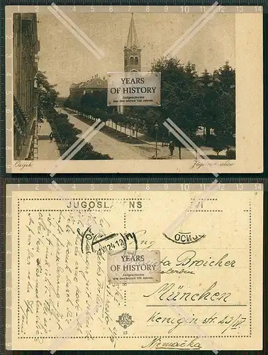 Orig. AK Jugoslawien Osijek Kroatien gel. 1924