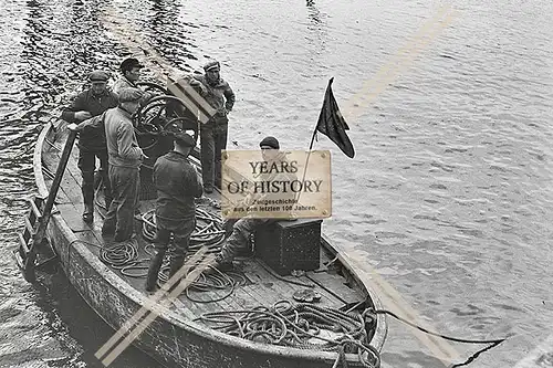 Repro Foto Taucher Tauchen Hafen zerstört Belgien Frankreich Holland Niederlande