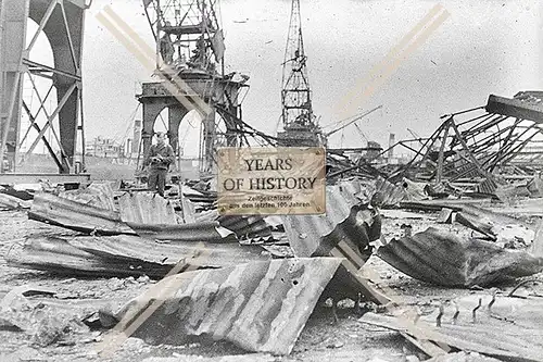 Repro Foto Hafen zerstört Belgien Frankreich Holland Niederlande