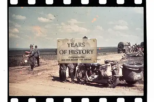 Repro Foto vom Farbdia no Original 10x15cm Motorrad Krad Südrussland Wolgograd S