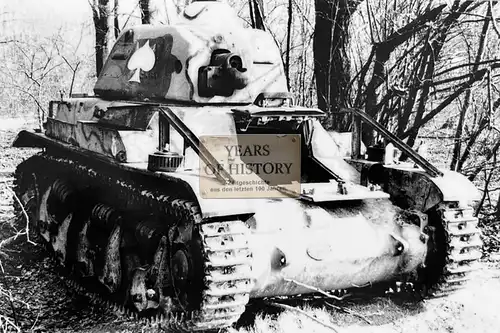 Repro Foto no Original 10x15cm Panzer Tank Pik Ass Frankreich Belgien