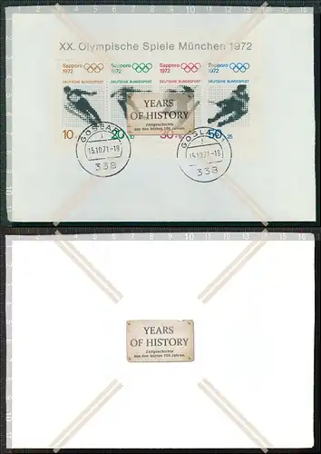 Briefmarke Stempel Brief XX. Olympische Spiele München 1972