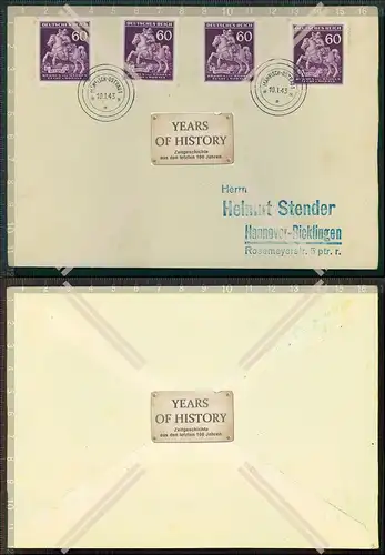 Briefmarke Stempel Brief Böhmen Mähren Märkisch Ostrau Werbung nach Hannover 194