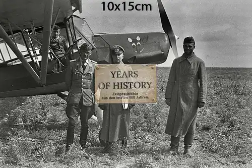 Repro Foto no Original 10x15cm Soldaten im Fieseler Storch Flugzeug Kosaken Don 