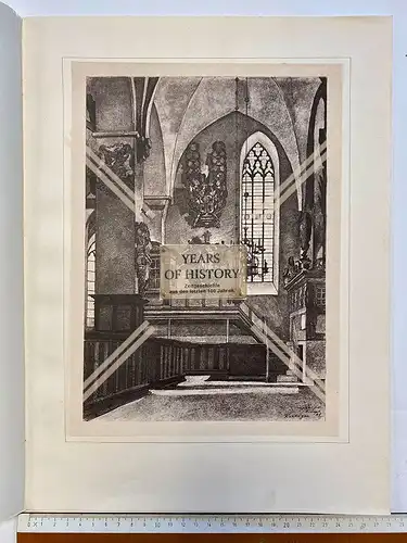 Orig. Kunstdruck Estland Reval Talinn Domkirche Innenansicht