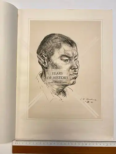 Orig. Kunstdruck Portrait Mongole Mongolei 1941