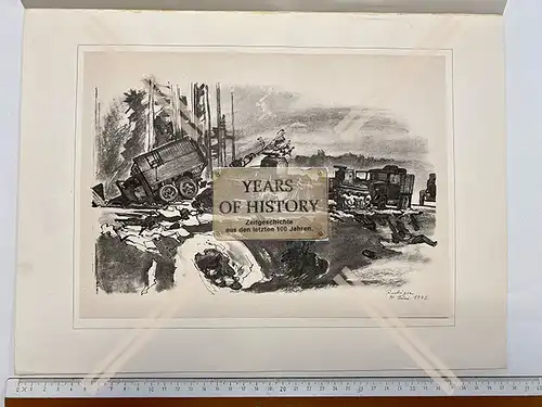 Orig. Kunstdruck Libau Lettland 1941 Panzer Tank zerstört