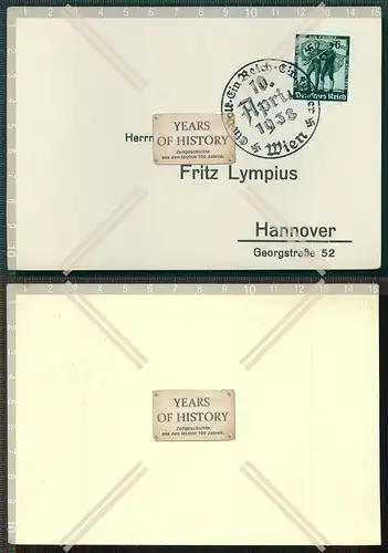 Orig. Werbekarte mit Stempel Wien 1938