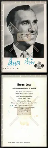 Autogrammkarte Bruce Low original Unterschrift