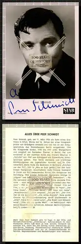 Autogrammkarte Peer Schmidt original Unterschrift