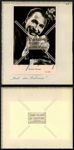 Autogrammkarte Richard Häussler orig. Unterschrift Karte aufgeklebt auf Seite au
