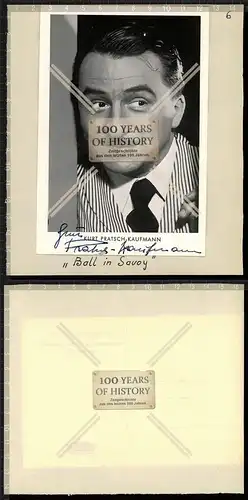 Autogrammkarte Kurt Pratsch-Kaufmann orig. Unterschrift Karte aufgeklebt auf Sei