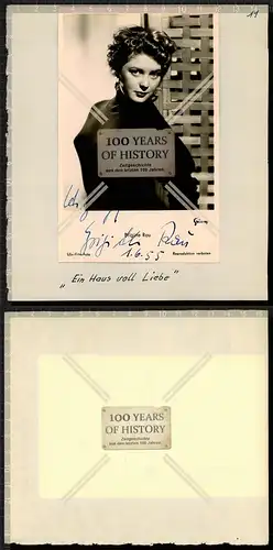 Autogrammkarte Brigitte Rau orig. Unterschrift Karte aufgeklebt auf Seite aus Au