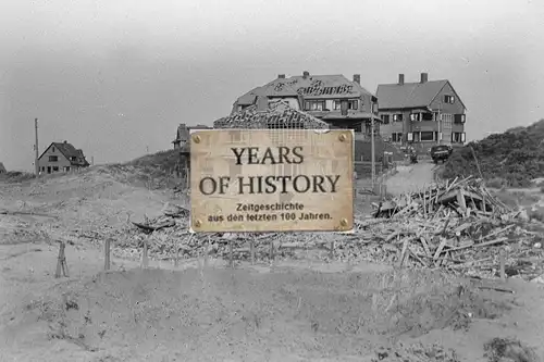 Foto kein Zeitgenössisches Original Holland Belgien Küste zerstörte Häuser Frank