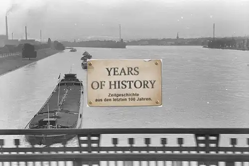 Foto kein Zeitgenössisches Original Brücke Fluss Schiffe Frankreich Belgien 
