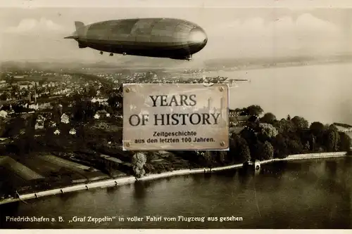 Foto kein Zeitgenössisches Original Graf Zeppelin Friedrichshafen vom Flugzeug a