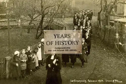 Foto kein Zeitgenössisches Original Ottendorf b. Pirna Sachsen Einsegnung 1934