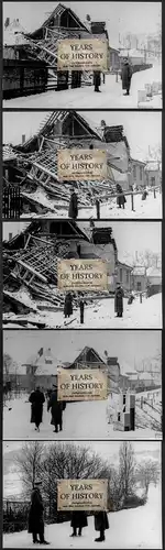 5x Foto kein Zeitgenössisches Original Zerstört Stadt Dorf Häuser Frankreich Bel