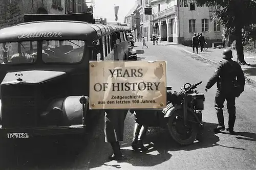 Foto kein Zeitgenössisches Original Motorrad Krad Bus Belgien Frankreich Holland