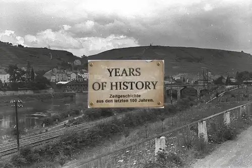 Foto kein Zeitgenössisches Original Bahnlinie Dorf Fluss Frankreich Belgien