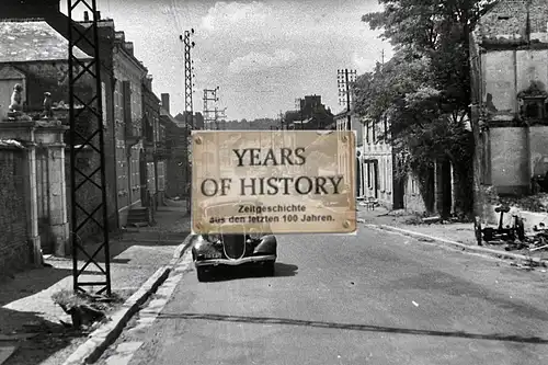 Foto kein Zeitgenössisches Original Vormarschstraße Zivile Fahrzeuge Belgien Fra