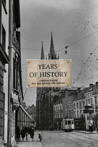 Foto kein Zeitgenössisches Original Kirche Straßenansicht Straßenbahn Belgien Fr