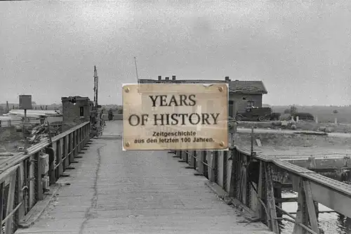 Foto kein Zeitgenössisches Original Holland Grenze Brücke zerstört Belgien Frank