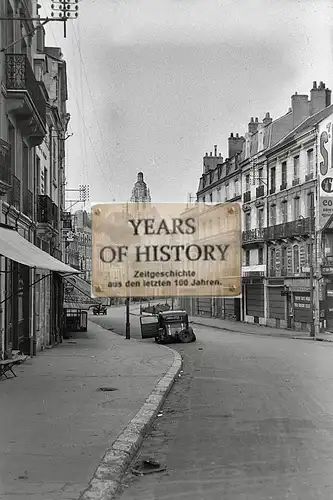 Foto kein Zeitgenössisches Original Frankreich Straßenansicht Kirche Geschäfte B