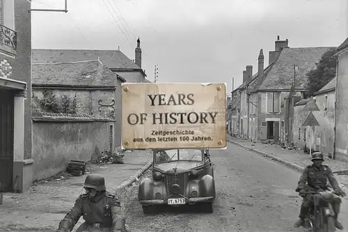 Foto kein Zeitgenössisches Original Frankreich Vormarschstraße zerstörte Häuser 