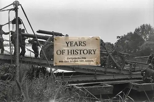 Foto kein Zeitgenössisches Original Frankreich Geschütz Flak Brücke Übergang Flu