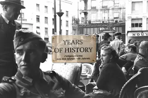 Foto kein Zeitgenössisches Original Cafe Straßenansicht Frankreich Belgien