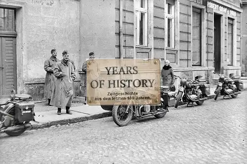 Foto kein Zeitgenössisches Original Motorrad Krad Soldaten Frankreich Belgien