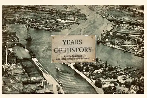 Foto kein Zeitgenössisches Original Danzig Gdansk Hafen Luftbild Polen