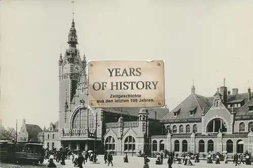 Foto kein Zeitgenössisches Original Danzig Gdansk Bahnhof Polen