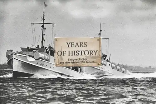 Foto kein Zeitgenössisches Original Schnellboot Marine volle Fahrt
