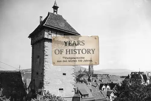 Foto 10x15cm Baden Württemberg Reutlingen Tübinger Tor im Hintergrund Kirche