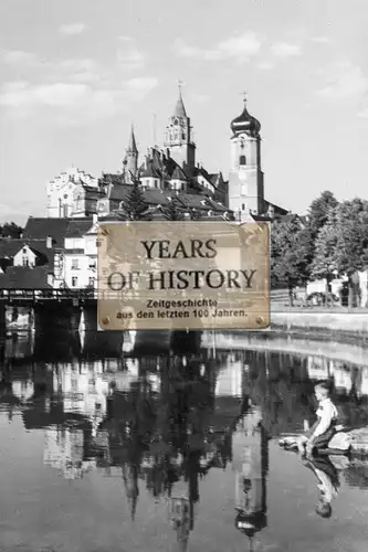 Foto 10x15cm Baden Württemberg Sigmaringen Schloss und Kirche spiegeln sich in d