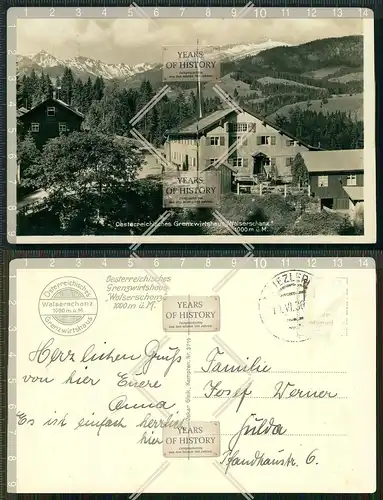 Orig. AK Walserschanz Grenze Gasthof Österreich Grenzwirtshaus gel.