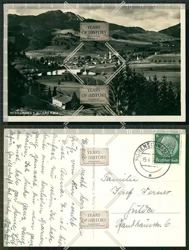 Orig. Foto AK Nesselwang im Allgäu gel. 1936 Bayern