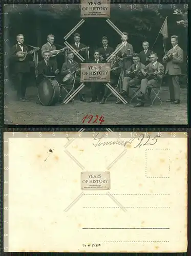 Orig. Foto AK Musik Band Gruppe Geige Gitarre Banjo uvm 1924