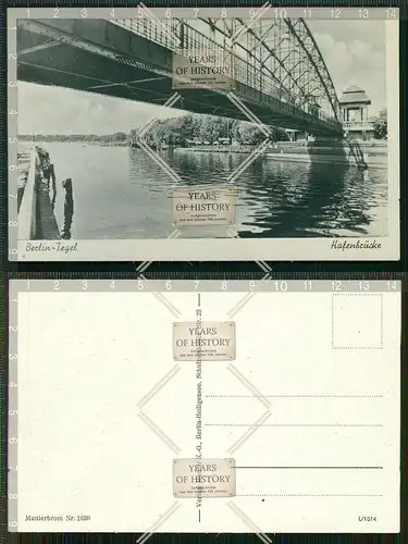 Orig. AK Berlin Tegel Hafenbrücke