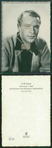 Orig. Foto Autogrammkarte O. W. Fischer
