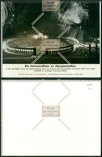 Orig. Foto Bilderdienst Hoffmann ca. 23x18 cm Berlin Sonnwendfeier im Olympiasta