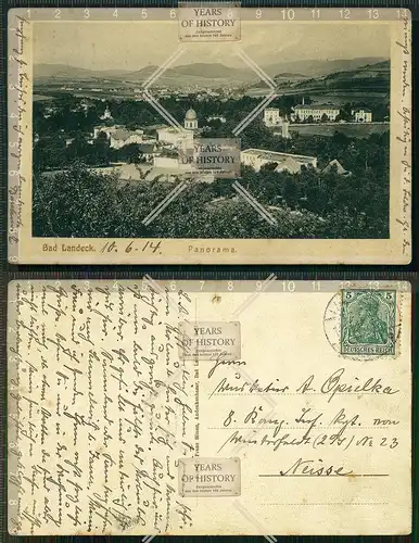 Orig. AK Bad Ladek-Zdroj Bad Landeck Schlesien Polen gel. 1914