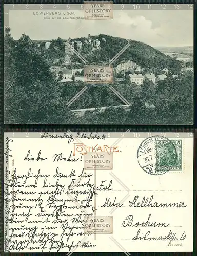 Orig. AK Löwenberg Schlesien gel. 1908