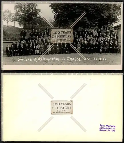Orig. Foto Itzehoe bei Heide Goldene Konfirmation 1953