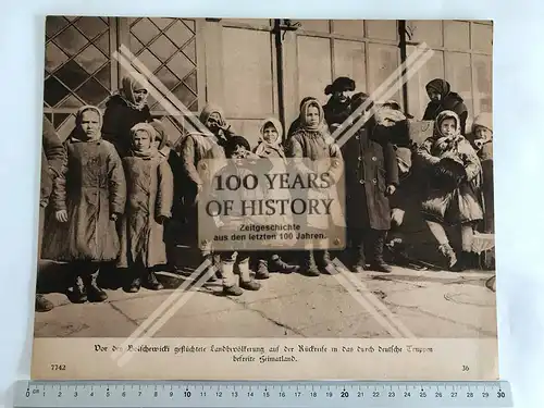 Orig. Foto Karton 1. WK Flüchtlinge in Russland Polen 30 x 24 cm