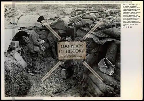 Druck 1.WK 30x21 cm Im Graben 1917 Frankreich Flandern Ypern
